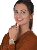 Buy Shop Guess Moonlight Crystals Silver Dial Black Silicone Strap Watch For Women - GW0257L1 USA Online