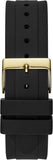 Buy Shop Guess Moonlight Crystals Silver Dial Black Silicone Strap Watch For Women - GW0257L1 USA Online