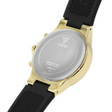 Buy Shop Guess Moonlight Crystals Silver Dial Black Silicone Strap Watch For Women - GW0257L1 USA Online