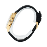 Buy Shop Guess Moonlight Crystals Silver Dial Black Silicone Strap Watch For Women - GW0257L1 USA Online
