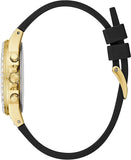 Buy Shop Guess Moonlight Crystals Silver Dial Black Silicone Strap Watch For Women - GW0257L1 USA Online