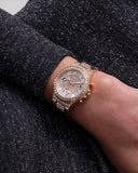 Buy Shop Guess Moonlight Diamonds Gold Dial Gold Steel Strap Watch for Women - GW0320L5 USA Online