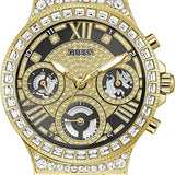 Buy Shop Guess Moonlight Diamonds Gold Dial Gold Steel Strap Watch for Women - GW0320L5 USA Online