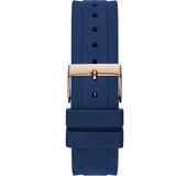 Buy Shop Guess Moonlight Diamonds White Dial Blue Rubber Strap Watch for Women - GW0257L3 USA Online