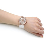 Buy Shop Guess Moonlight Diamonds White Dial White Rubber Strap Watch for Women - GW0257L2 USA Online
