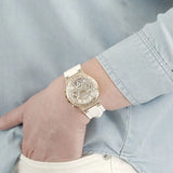 Buy Shop Guess Moonlight Diamonds White Dial White Rubber Strap Watch for Women - GW0257L2 USA Online