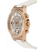 Buy Shop Guess Moonlight Diamonds White Dial White Rubber Strap Watch for Women - GW0257L2 USA Online