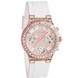 Buy Shop Guess Moonlight Diamonds White Dial White Rubber Strap Watch for Women - GW0257L2 USA Online
