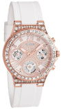 Buy Shop Guess Moonlight Diamonds White Dial White Rubber Strap Watch for Women - GW0257L2 USA Online