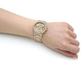 Buy Shop Guess Moonlight Multi Function Diamonds Gold Dial Gold Steel Strap Watch for Women - GW0320L2 USA Online