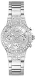 Buy Shop Guess Moonlight Multi Function Diamonds Silver Dial Silver Steel Strap Watch for Women - GW0320L1 USA Online
