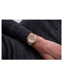 Buy Shop Guess Moonlight Multi Function Diamonds White Dial Rose Gold Steel Strap Watch for Women - GW0320L3 USA Online