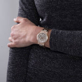 Buy Shop Guess Moonlight Multi Function Diamonds White Dial Rose Gold Steel Strap Watch for Women - GW0320L3 USA Online
