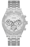 Buy Shop Guess Multi Function Diamonds Silver Dial Silver Steel Strap Watch For Men - GW0455G1 USA Online