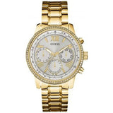 Buy Shop Guess Multi-function Diamonds White Dial Gold Steel Strap Watch for Women - W0559L2 USA Online