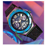 Buy Shop Guess Multifunction Analog Purple Dial Black Rubber Strap Watch For Women - GW0620L4 USA Online