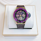 Buy Shop Guess Multifunction Analog Purple Dial Black Rubber Strap Watch For Women - GW0620L4 USA Online