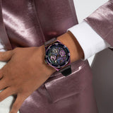 Buy Shop Guess Multifunction Analog Purple Dial Black Rubber Strap Watch For Women - GW0620L4 USA Online