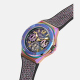Buy Shop Guess Multifunction Analog Purple Dial Black Rubber Strap Watch For Women - GW0620L4 USA Online