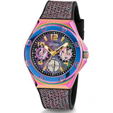 Buy Shop Guess Multifunction Analog Purple Dial Black Rubber Strap Watch For Women - GW0620L4 USA Online