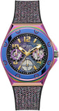 Buy Shop Guess Multifunction Analog Purple Dial Black Rubber Strap Watch For Women - GW0620L4 USA Online