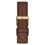 Buy Shop Guess Multifunction Chronograph Gold Dial Brown Leather Strap Watch For Men - GW0389G5 USA Online