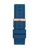 Buy Shop Guess Multifunction Crystals Rose Gold Dial Blue Rubber Strap Watch For Women - GW0439L4 USA Online