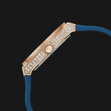 Buy Shop Guess Multifunction Crystals Rose Gold Dial Blue Rubber Strap Watch For Women - GW0439L4 USA Online