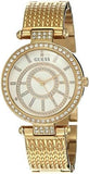 Buy Shop Guess Muse Crystals White Dial Rose Gold Steel Strap Watch For Women - W1008L2 USA Online