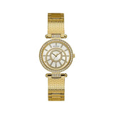 Buy Shop Guess Muse Crystals White Dial Rose Gold Steel Strap Watch For Women - W1008L2 USA Online
