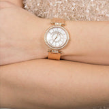 Buy Shop Guess Muse Quartz Silver Dial Rose Gold Steel Strap Watch For Women - W1008L3 USA Online