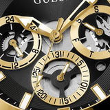 Buy Shop Guess Navigator Chronograph Black Dial Black Rubber Strap Watch for Men - GW0264G3 USA Online