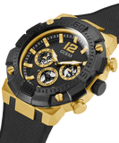 Buy Shop Guess Navigator Chronograph Black Dial Black Rubber Strap Watch for Men - GW0264G3 USA Online