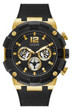 Buy Shop Guess Navigator Chronograph Black Dial Black Rubber Strap Watch for Men - GW0264G3 USA Online