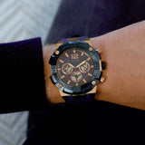 Buy Shop Guess Navigator Chronograph Blue Dial Blue Rubber Strap Watch for Men - GW0264G4 USA Online