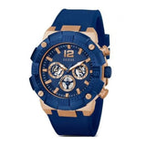 Buy Shop Guess Navigator Chronograph Blue Dial Blue Rubber Strap Watch for Men - GW0264G4 USA Online