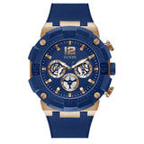 Buy Shop Guess Navigator Chronograph Blue Dial Blue Rubber Strap Watch for Men - GW0264G4 USA Online