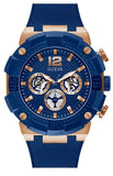 Buy Shop Guess Navigator Chronograph Blue Dial Blue Rubber Strap Watch for Men - GW0264G4 USA Online