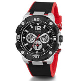 Buy Shop Guess Navigator Black Dial Black Rubber Strap Watch for Men - GW0264G1 USA Online