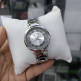 Buy Shop Guess Night Life Clear Silver Dial Silver Steel Strap Watch for Women - GW0470L1 USA Online