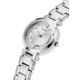 Buy Shop Guess Night Life Clear Silver Dial Silver Steel Strap Watch for Women - GW0470L1 USA Online