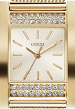 Buy Shop Guess Nouveau Diamonds Gold Dial Gold Mesh Bracelet Watch for Women - W0127L2 USA Online