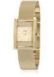 Buy Shop Guess Nouveau Diamonds Gold Dial Gold Mesh Bracelet Watch for Women - W0127L2 USA Online