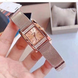 Buy Shop Guess Nouveau Diamonds Rose Gold Dial Rose Gold Mesh Bracelet Watch for Women - W0127L3 USA Online
