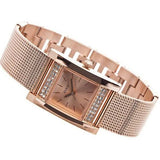 Buy Shop Guess Nouveau Diamonds Rose Gold Dial Rose Gold Mesh Bracelet Watch for Women - W0127L3 USA Online