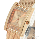 Buy Shop Guess Nouveau Diamonds Rose Gold Dial Rose Gold Mesh Bracelet Watch for Women - W0127L3 USA Online
