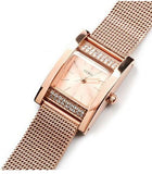 Buy Shop Guess Nouveau Diamonds Rose Gold Dial Rose Gold Mesh Bracelet Watch for Women - W0127L3 USA Online