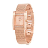 Buy Shop Guess Nouveau Diamonds Rose Gold Dial Rose Gold Mesh Bracelet Watch for Women - W0127L3 USA Online