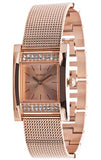 Buy Shop Guess Nouveau Diamonds Rose Gold Dial Rose Gold Mesh Bracelet Watch for Women - W0127L3 USA Online