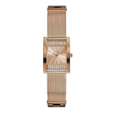 Buy Shop Guess Nouveau Diamonds Rose Gold Dial Rose Gold Mesh Bracelet Watch for Women - W0127L3 USA Online